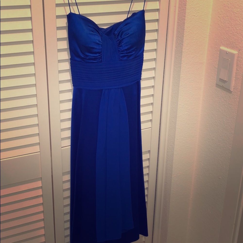 Aidan mattox blue dress